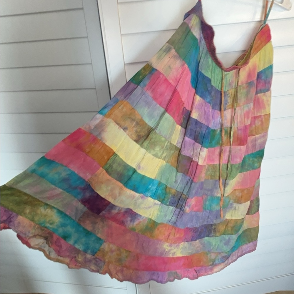Tie dye patch work skirt